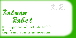 kalman rabel business card